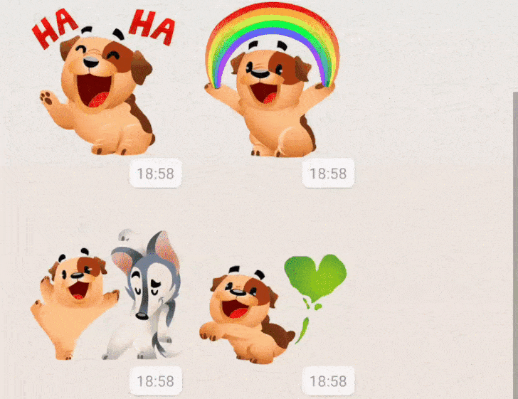 whatsapp animated sticker hero