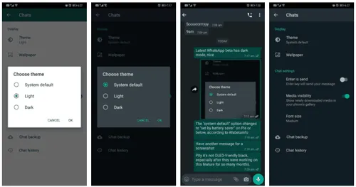 whatsapp dark mode