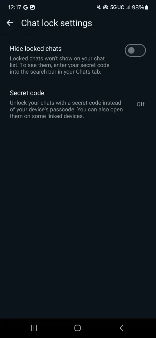 whatsapp secret code