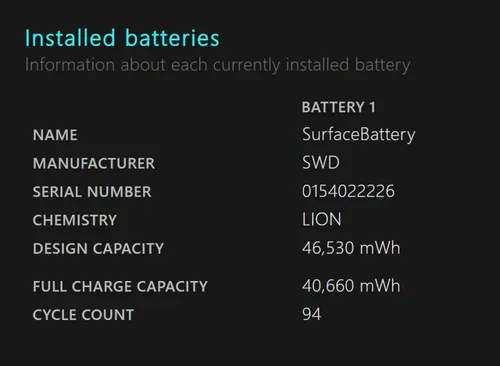 windows11 battery capacity