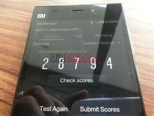 xiaomi hands on unboxing mi3 antutu result