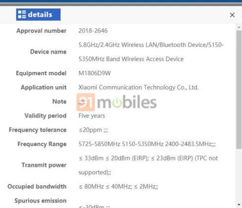 xiaomi mi pad 4 wcc miit 489x420