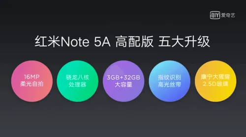 xiaomi redmi note 5a highlights