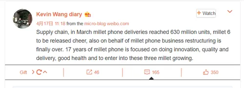 xiaomi sales