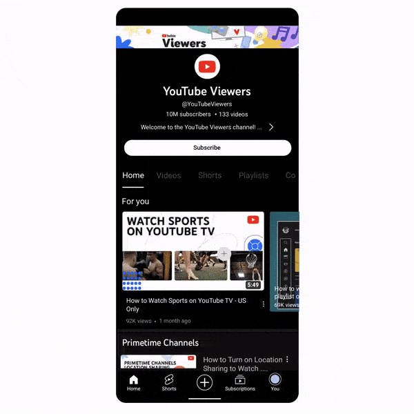 youtube for you section for viewers