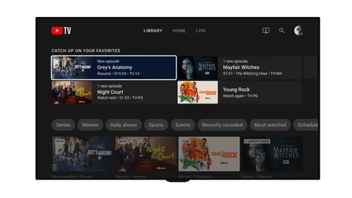 youtube tv library