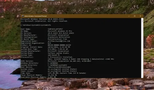 cmd systeminfo e1694794160877