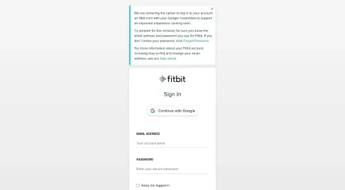 fitbit google sign in 2
