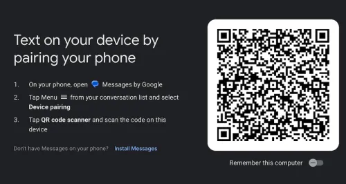 google messages pairing1