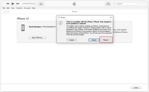 restoring iphone stuck in bootloop