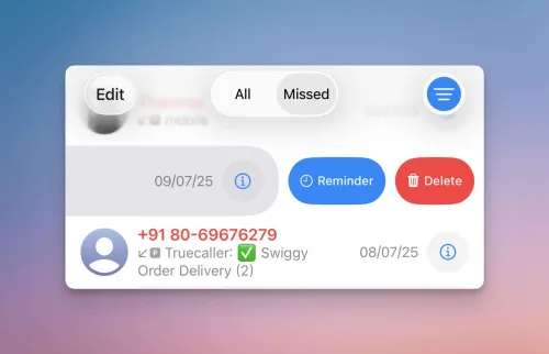 iOS 26 missed call reminder