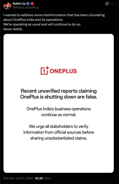 OnePlus-India-Robin-Liu-Shutdown