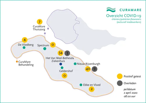 corona kaart curamare 2 april