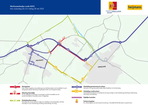 werkzaamheden n215 melissant 26 28 mei