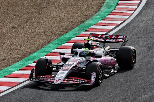 Bearman in action at the Japanese Grand Prix