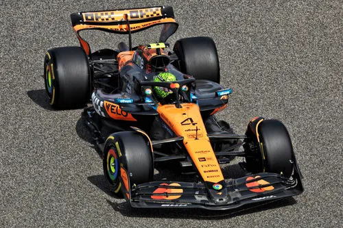 Lando Norris in action with his McLaren