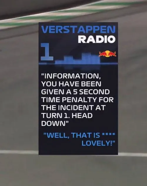 Max Verstappen censored in Jeddah