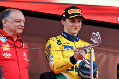 Piastri on the podium at the 2024 Monaco Grand Prix
