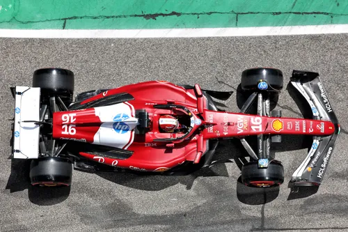Leclerc on the soft compound during FP1&nbsp;