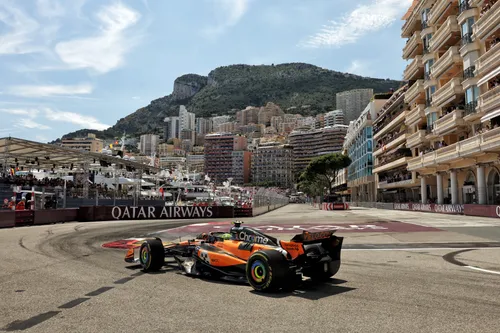 Norris through Portier chicane in FP2