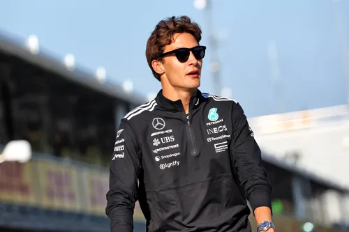 george russell in barcelona