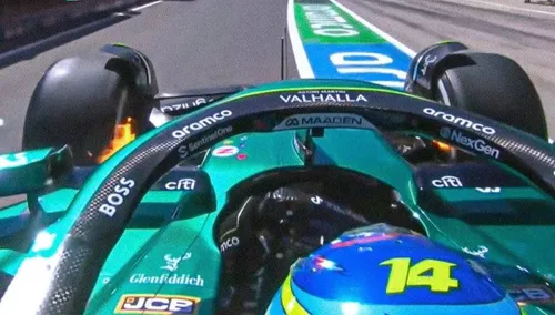 Fernando Alonso's brakes on fire in Imola