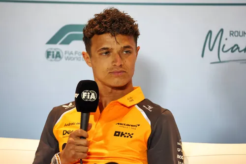Lando Norris beendete den Großen Preis von Miami auf dem zweiten Platz, hinter Teamkollegen Piastri.