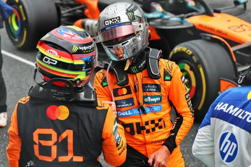 Oscar Piastri and Lando Norris are only 13 points apart at the top of the standings