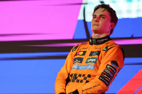 Oscar Piastri na zijn overwinning in Saoedi-Arabië