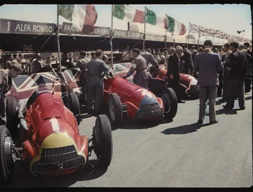 The Alfa Romeo 158's were the belle of the ball as they took home a 1-2-3 finish at the 1950 British Grand Prix&nbsp;