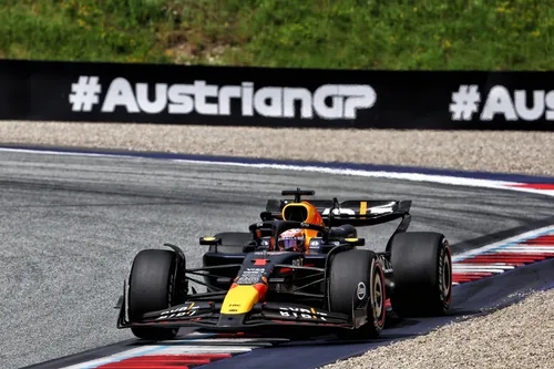 Verstappen driving at the Red Bull Ring