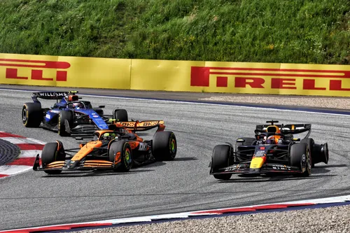 Max Verstappen and Lando Norris collided for the first time in their 2024 title battle at last year's Austrian Grand Prix.