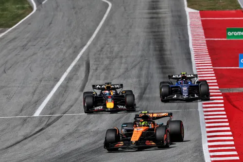 Lando Norris during the 2025 Spanish Grand Prix in Barcelona, Spain