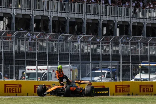 Lando Norris na zijn crash in Canada