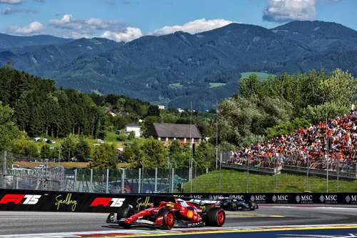 Hamilton driving during the 2025 Austrian GP qualifying