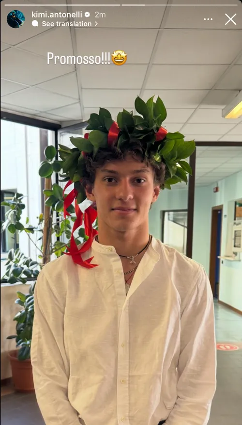 Mercedes Formule 1-coureur Kimi Antonelli heeft zijn eindexamens gehaald