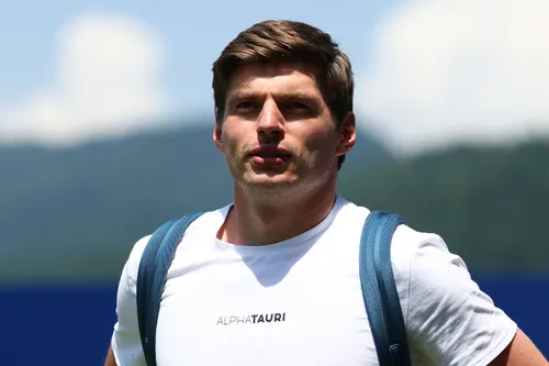 Max Verstappen arrives at the Red Bull Ring for the Austrian Grand Prix.