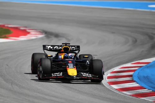 Max Verstappen tijdens de Grand Prix van Spanje 2025