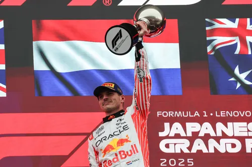 Max Verstappen currently sits P3 in the drivers' championship, 49 points off championship leader Oscar Piastri.