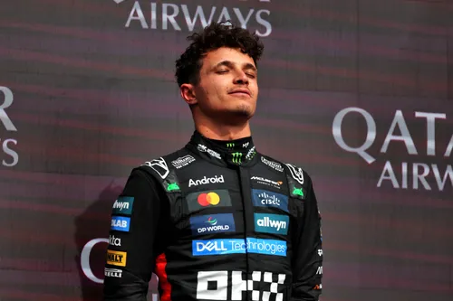 Lando Norris na zijn overwinning op Silverstone