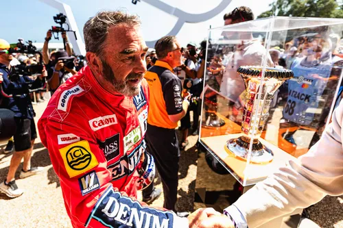 Nigel Mansell op het beroemde Goodwood Festival of Speed
