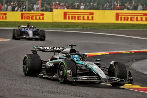 George Russell bij de 2025 Belgische Grand Prix