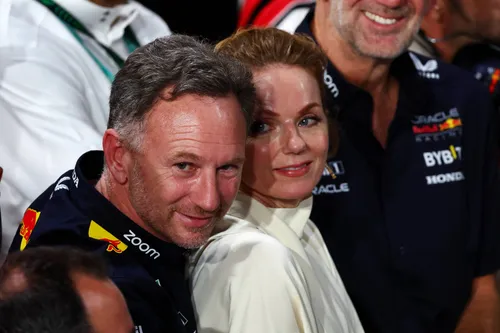 Christian Horner and wife Geri Halliwell-Horner at the Saudi Arabian Grand Prix