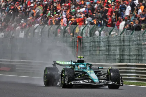 Fernando Alonso drives in Belgium