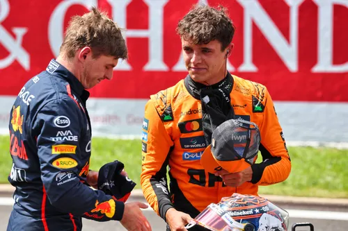 Lando Norris and Max Verstappen post Sprint at Spa