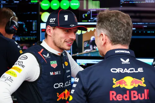 Max Verstappen and Christian Horner