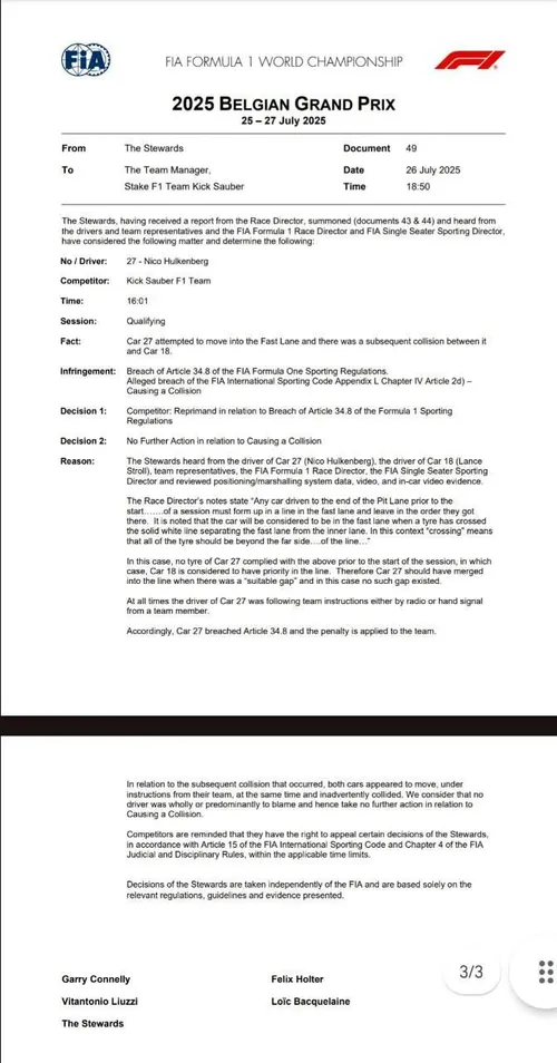Het document van de stewards in België