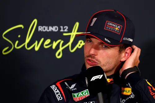 Max Verstappen op Silverstone
