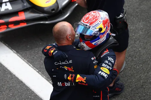 Max Verstappen na zijn pole position in Silverstone