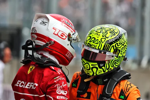 Leclerc and Norris after the race&nbsp;